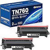 TN760 TN-760 Toner Cartridge High Yield Black Replacement for Brother TN760 TN-760 MFCL2750DW HLL2390DW MFCL2710DW HL-L2350DW Printer Ink, TN7602PK
