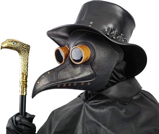 JOYUE Pest Doktor Maske - Steampunk Vogelschnabel Maske Für Halloween