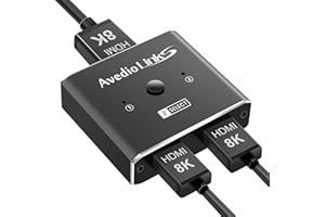 avedio links HDMI 2.1 Switch, 4K@120Hz Bi-Directional HDMI 8K Switcher 2 in 1 Out, HDMI Splitter 1 in 2 Out (Single Display) 