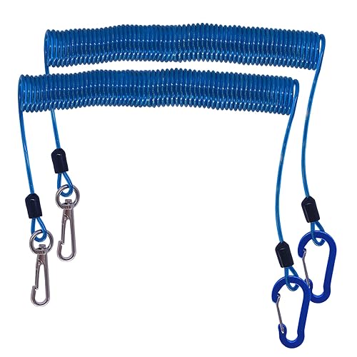 SIWRIOM Fishing Lanyard, Heavy Duty Coiled Lanyards Stainless