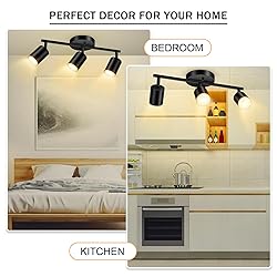 BoostArea LED 3 Light Track Lighting Kit, Black 3