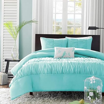 Amazon Com Kaputar Beautiful Light Aqua Blue Fluffy Ruffled