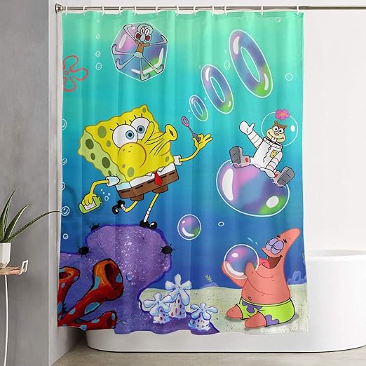 Amazon Com Liuyan Shower Curtain With Hook Spongebob