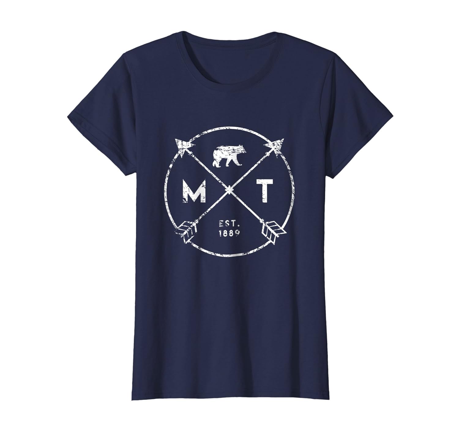 Montana Adventure T Shirt Est 1889 Bear Arrows State Gift Teehay