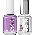 essie Gel Setter Nail Polish Kit, Bright Purple Nail Polish + Top Coat, Play Date, 0.46 oz each