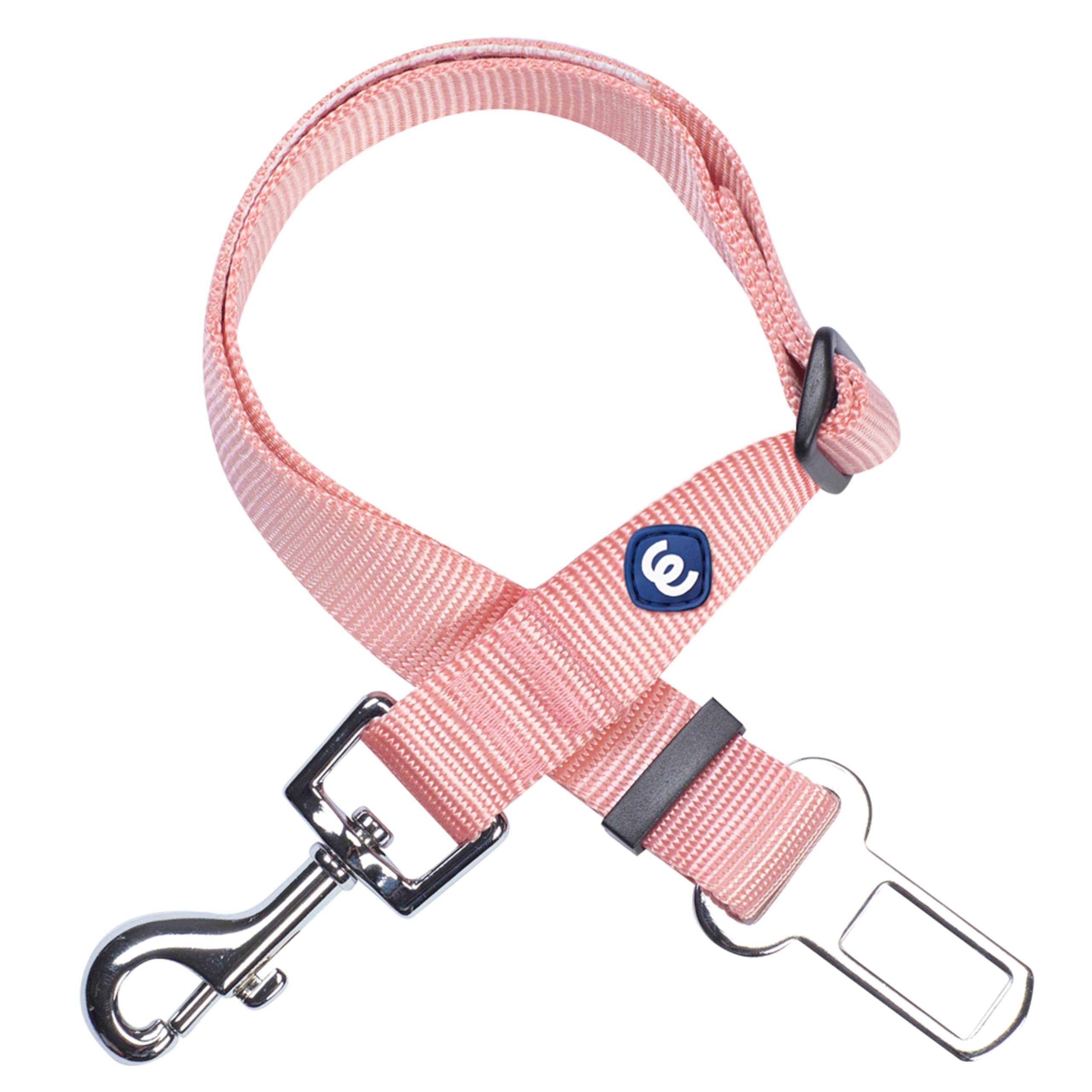 Blueberry Pet Essentials Classic Dog Seat Belt Tether for Dogs Cats, Baby Pink, Durable Safety Car Vehicle Seatbelts Leads Use with Harness