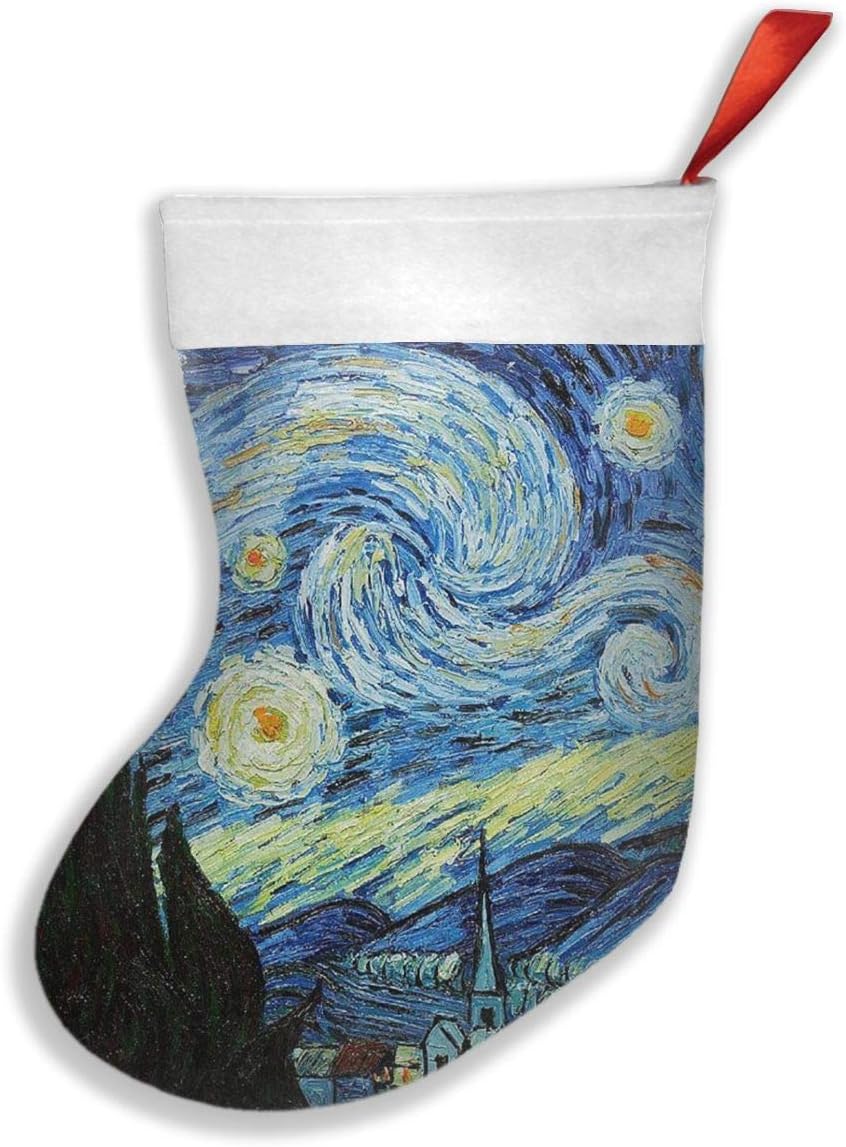 New Van Gogh's Paintings Christmas Stocking 3D Graphic Printed Holders Xmas Holiday Stocking Tube Socks