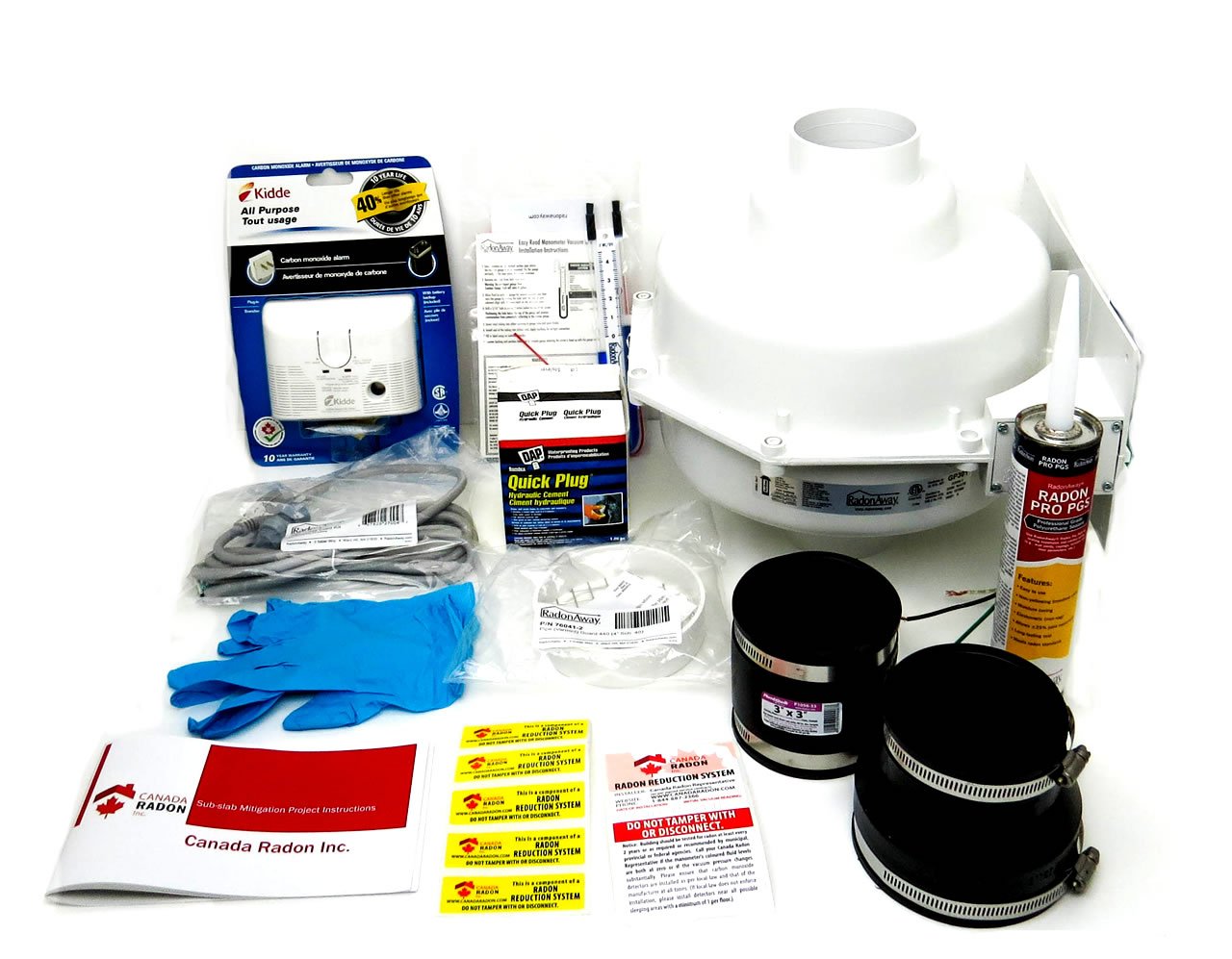"Do it Yourself" Radon Mitigation Kit Bundle (for all soil types
