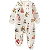 Burt's Bees Baby Boys Sleep and Play PJs, 100% Organic Cotton One-Piece Zip Front Romper Jumpsuit Pajamas