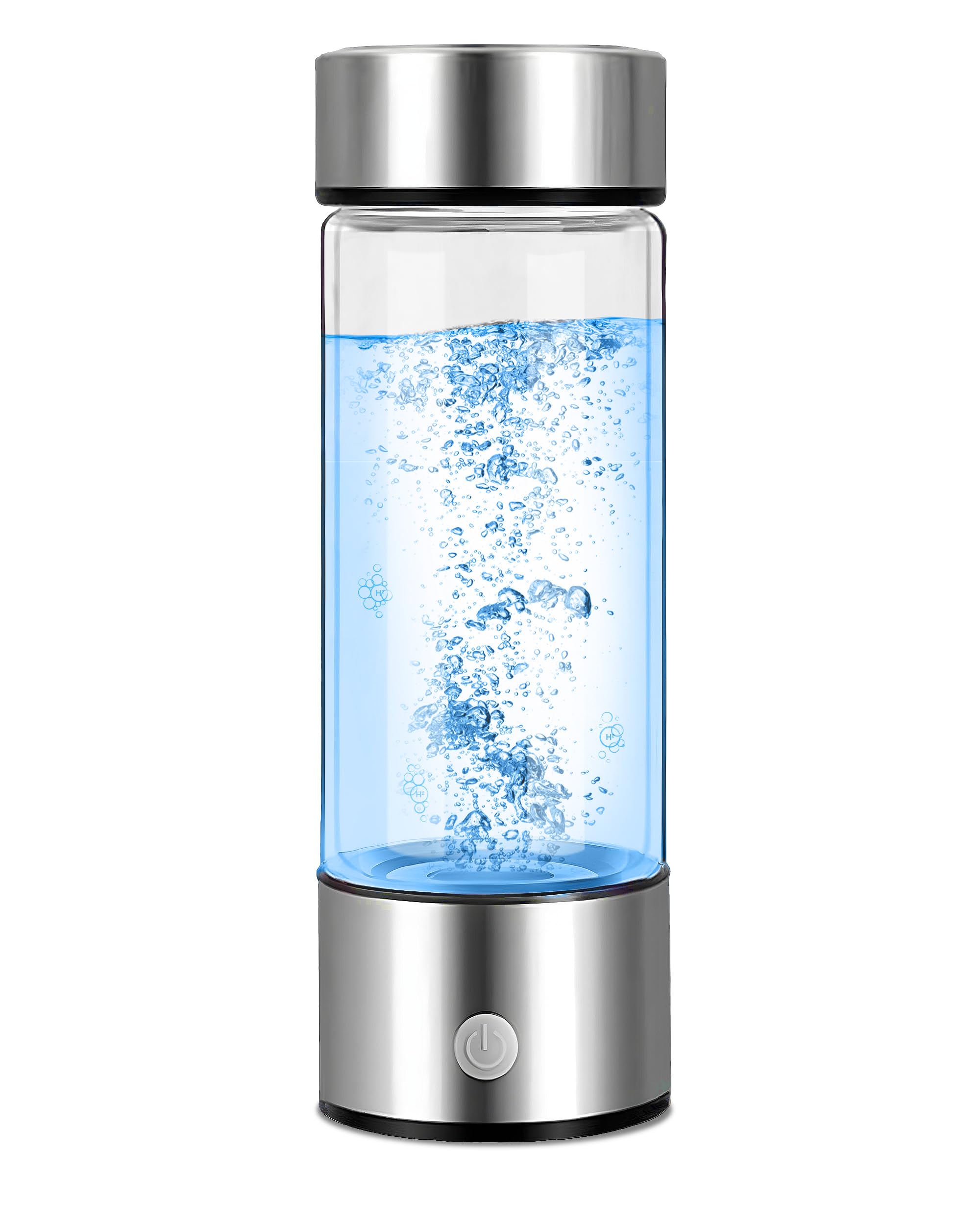 Photo 1 of Aqua Vital Hydrogen Water Bottle 2026 Generator 16 oz/470 ml SPE-PEM Ionized H? Hydration Bottle USB-C Rechargeable Glass Flask with Auto Shut-Off Portable Sports & Travel Hydrogenated Water Machine
