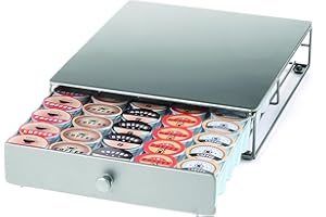 Starfrit Coffee Pod Capsule Drawer - Holds up to 30 Keurig K-Cups Pods - Under Brewer Storage Drawer - Silver