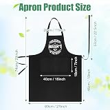 Iridsmole Funny Cooking Apron Men Adjustable BBQ Grill w/ Pockets Dad Husband view 2