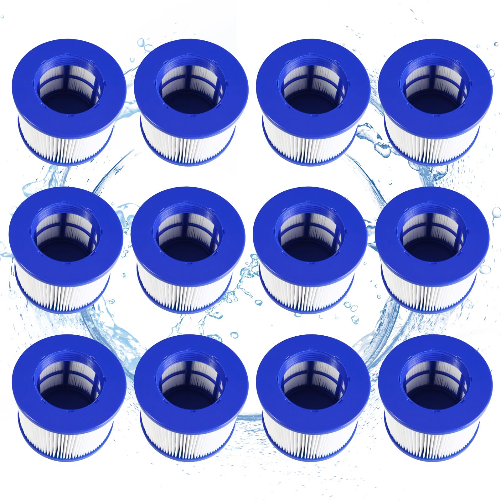 Denkmsd filter for inflatable spa, Infinite spa filter cartridge for Clever Spa 75 * 100 mm filter cartridge, for aquaparx, for aqua spa, for Costyway, for all seasons (12pcs)