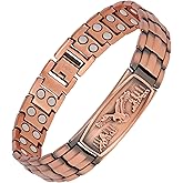 Feraco Copper Bracelet for Men-Magnetic Bracelets 99.99% Pure Copper Jewelry Gift with Adjustable Sizing Tool, Magnetic Field Therapy Jewelry with Eagle Pattern