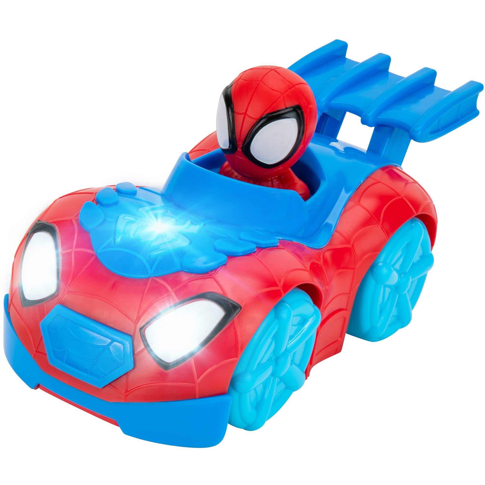 Marvel's Spidey and His Amazing Friends FLASH ‘N’ DASH WEB CRAWLER - Motorised Web Crawler Vehicle with Lights and Sounds - Toys Featuring Your Friendly Neighbourhood Spideys
