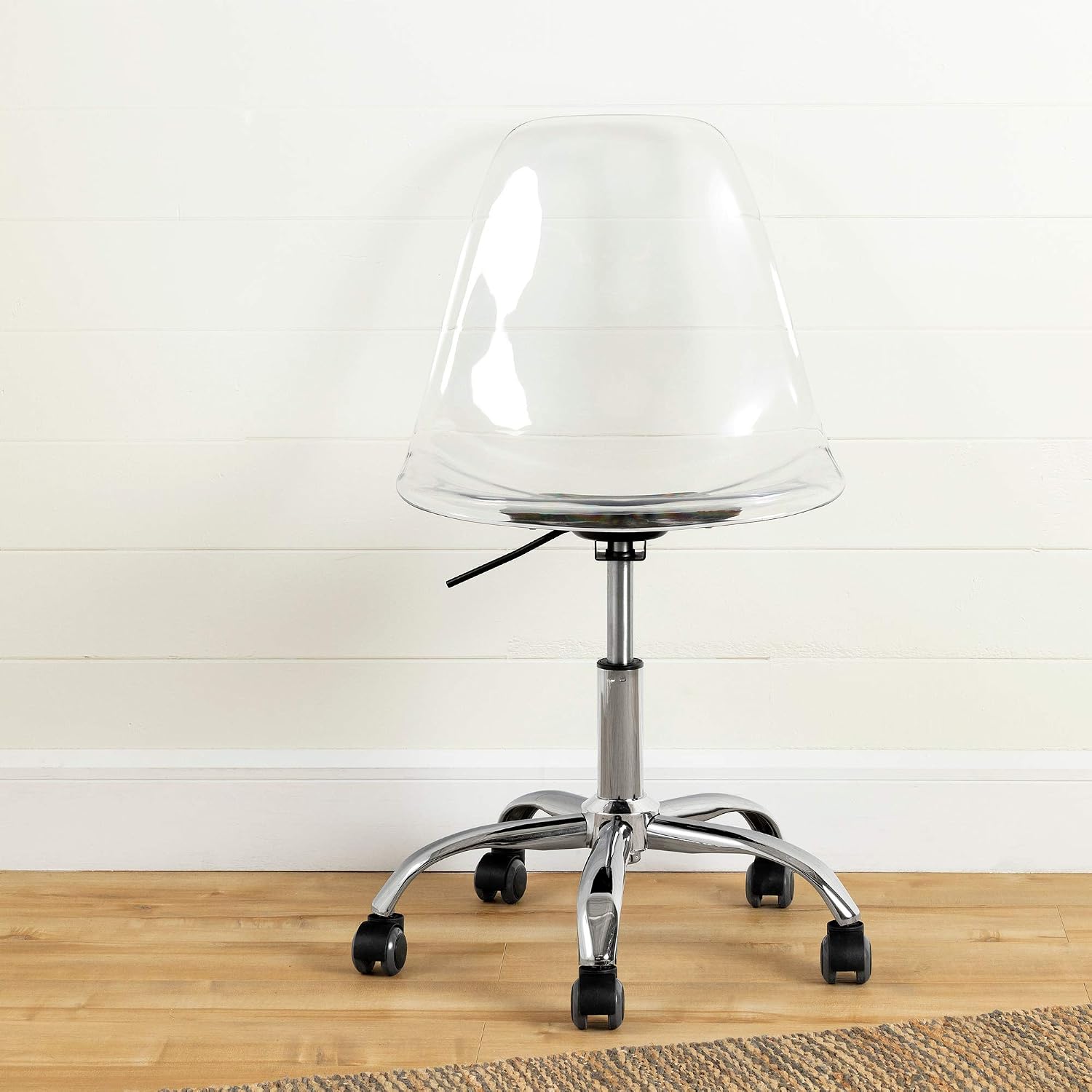 South Shore 12519 Axess Acrylic Office Chair With Wheels Clear Chairs Sofas Office Products Rayvoltbikecom