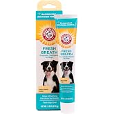 Arm &amp; Hammer Fresh Breath Enzymatic Dog Toothpaste, Vanilla Ginger, 2.5 Oz | Baking soda enhanced formula made with natural-derived ingredients, suitable for all dogs and puppies, comes in a boxed tube