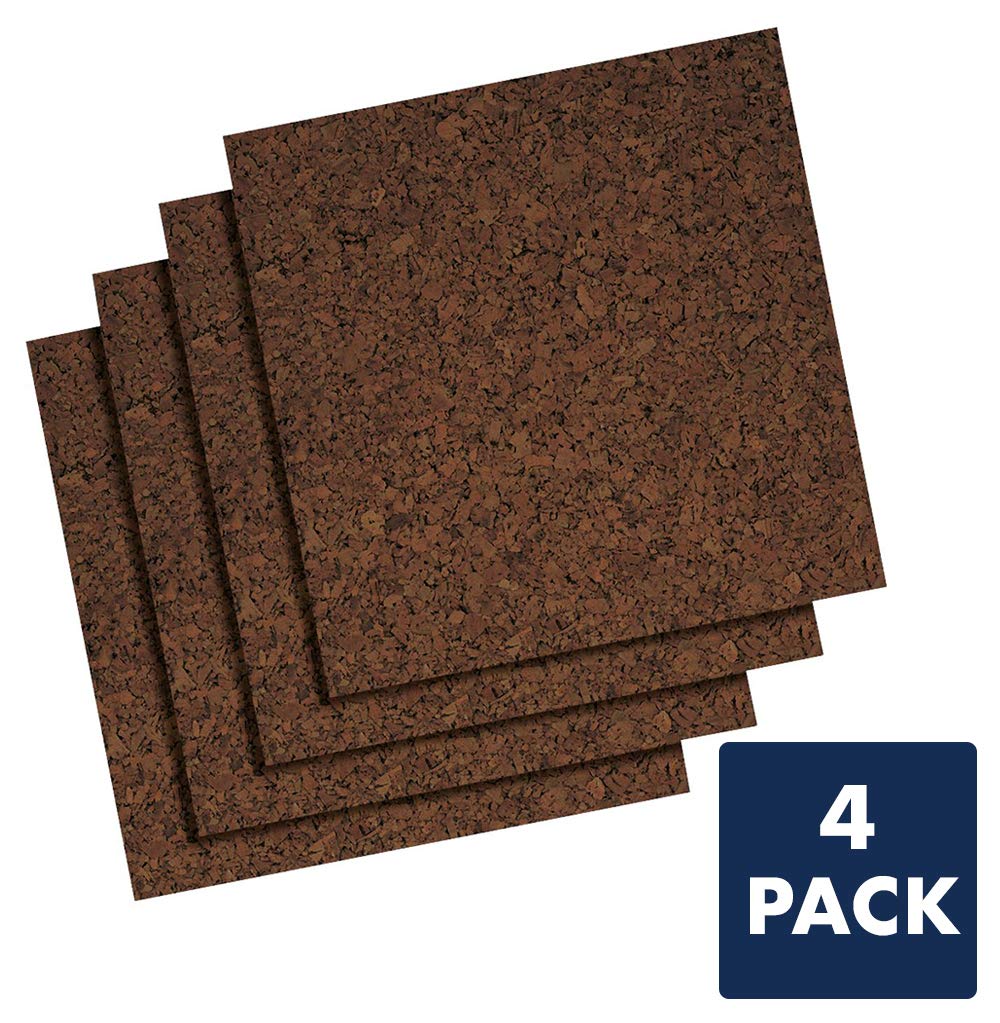 Quartet Cork Panel Bulletin Board, Natural Cork, 12 x 12 Inches