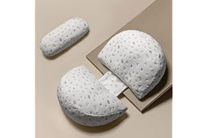 DOARHOO Pregnancy Pillows for Sleeping, Maternity Pillow for Pregnant Women with Pillow Cover, Detachable Body Pillow for Pregnant Women, Pregnancy Wedge Pillows Support for Back, Legs, Belly, HIPS(Grey)