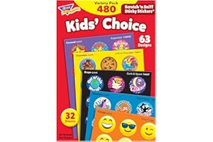 TREND ENTERPRISES: Kids' Choice, Scented Scratch 'N Sniff Stinky Stickers, Fun for Rewards, Incentives, Crafts and as Collectibles, 48 Different Designs, 32 Sheets Included, for Ages 3 and Up