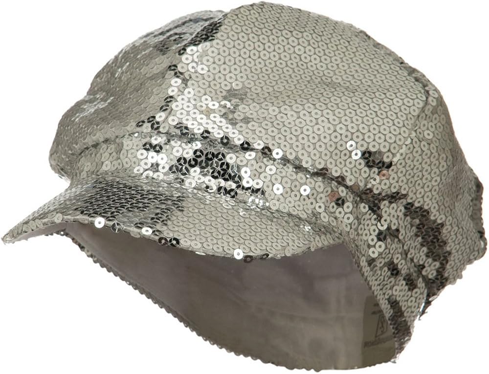 sequin newsboy cap