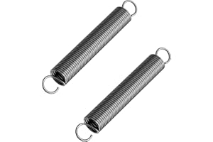 Focmkeas 2pcs Extension Springs with Hook Ends,Spring Steel Small Dual Hook Tension Spring Wire Dia×OD×Free Length：1.2×10×50mm(0.05×0.39×1.97in),Tiny Springs for Furniture Repair Home DIY