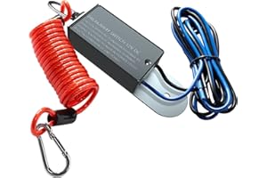bestune Trailer Breakaway Switch with 4 Ft Breakaway Coiled Cable - Electric Brake Switch for RV/Camper Towing Trailer