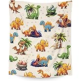 Kids Throw Blankets for Boys Girls, Dinosaur Blanket for Boys, Soft Fuzzy Flannel Throw Gifts Ideal, 50"x60" Kid Dinosaur Gift
