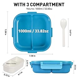 AGREON Bento Boxes with Removable Compartments for
