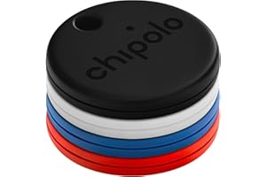 Chipolo ONE - Key Finder, Bluetooth Tracker for Keys, Backpack, Item Finder, Premium Features, Out of Range Alerts, Works with Chipolo app (iOS & Android Compatible) (Blue, Black, RED, White)