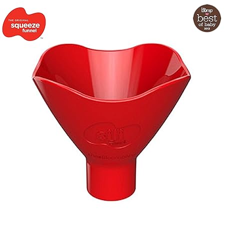 Sili Squeeze - Trichter (Funnel) - Rot - Einfülltrichter für alle Sili Squeeze Flaschen. 100% medizinisches Silikon, nicht anhaftende Oberfläche, der perfekte Trichter, faltbar