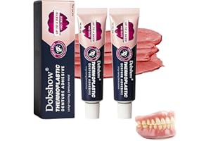2PCS Thermoplastic Denture Adhesive, Extra Strong and Durable Denture-Adhesive, Ultra Max Hold Adhesive, Can Last Up to 4 Day