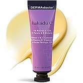 DERMAdoctor Retinol Cream for Face - Stabilized Vitamin C, Vitamin E, Ferulic Acid Anti Aging Face Cream 1% Retinol Facial Moisturizer Night-Cream for Dullness, Discoloration, Fine Lines, & Wrinkles