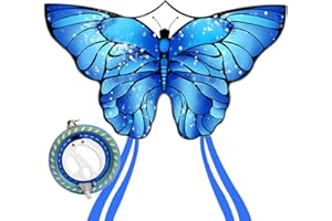 KAICIUSS Butterfly Kite for Kids & Adults Easy to Fly, 55" x 28" Large Single Line Kite for The Beach, Easy Flying Kite Comes with 300 FT String Kite Handle