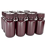 EISCO - Pack of 12, Sterile 60mL Wide Mouth Amber