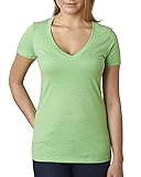 NEXT LEVEL APPAREL Womens CVC Deep V Tee
