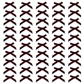 Shapenty Mini Velvet Ribbon Bows Flowers Boutique for Sewing Scrapbook Card Making Wedding Christmas Dress Hair Accessories Gift Decoration Crafting, 4.5x4cm, 50PCS (Wine Red)
