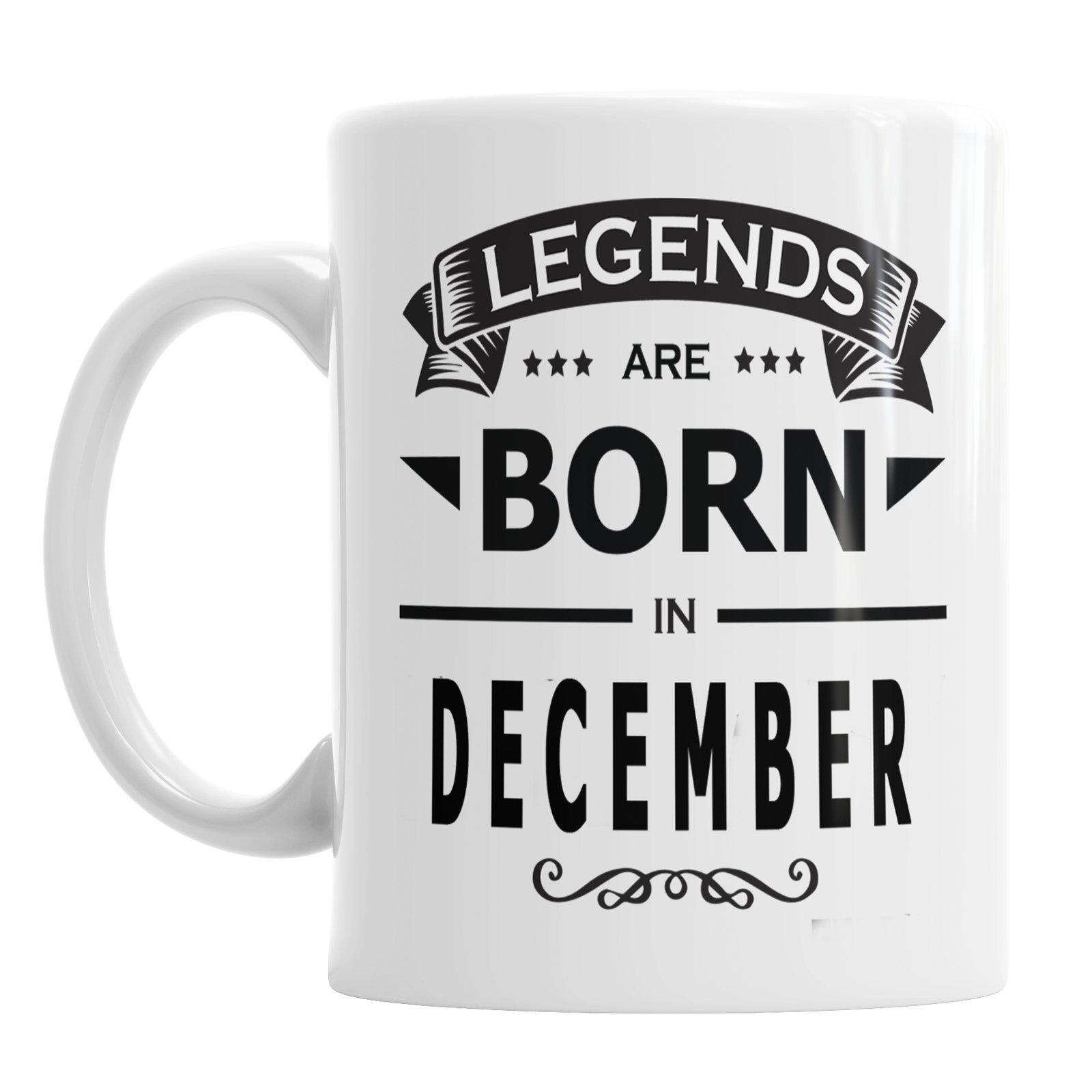 Legends are Born in December Birthday Christmas Valentine Ceramic Novelty Mug