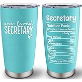 Cudoviqu Secretary Gifts for Women - Administrative Professional Day for Secretaries - School Secretary Gift - Appreciation/Birthday Gift for Secretaries, 20 oz Stainless Steel Tumbler