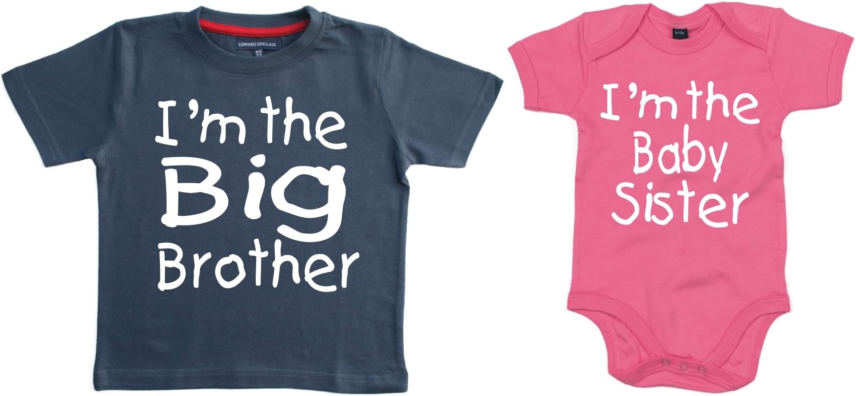Edward Sinclair Matching Big Brother T-Shirt with I'm The Baby Sister Bodysuit Set