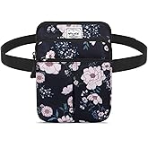 HAWEE Waist Belt Bag for Women and Men Cross Body Cell Phone Purse Adjustable Shoulder Strap Travel Hip Pouch Multifunctional Fashion Fanny Packs Water Repellent, Vanessa Flora