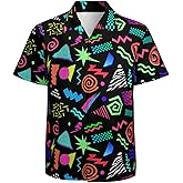 Mens Hawaiian Shirts Short Sleeve Button Up Beach Shirts