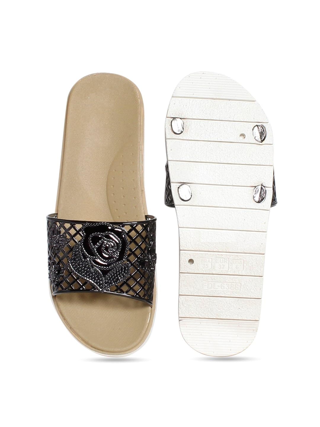 meriggiare women black synthetic flats