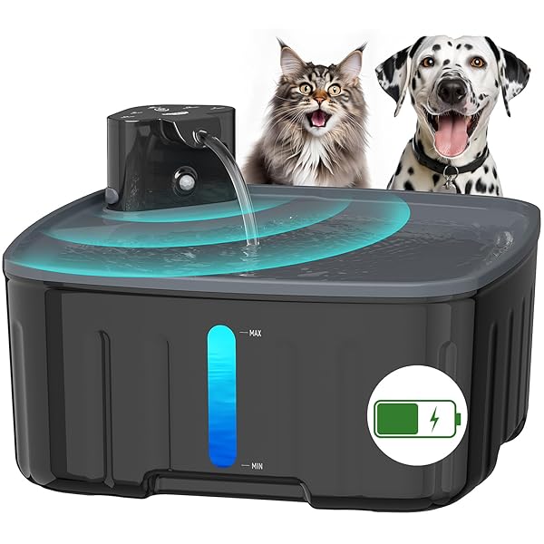 KENIDA DOG WATER FOUNTAIN WIRELESS,2.1GAL/8L LARGE DOG WATER...