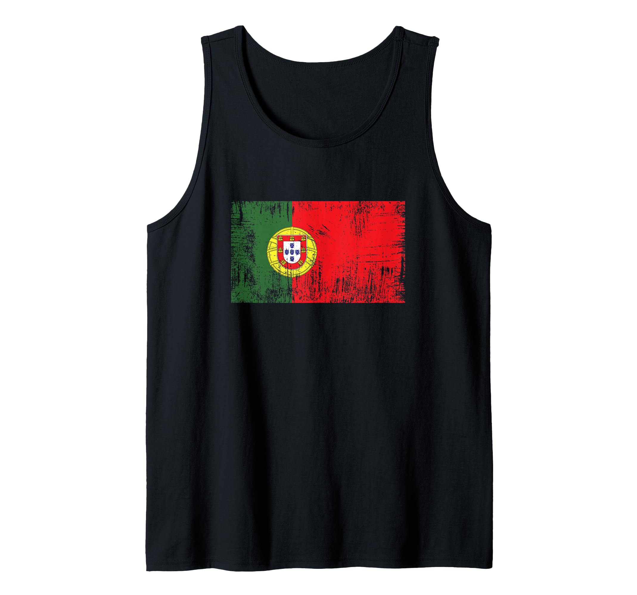 Vintage Portuguese Banner Fan Portugal Flag Retro Tank Top