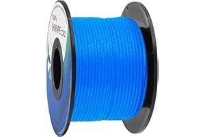emma kites Blue 1mm UHMWPE Micro Cord Rope Whipping Twine Durable Repair Cord Thread for Heavy Duty Canvas Tarps Bags Emergency Line for Backpacking Survival 100Ft 350Lb