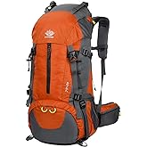 WoneNice 50L(45+5) Waterproof Hiking Backpack - Outdoor Sport Daypack with Rain Cover