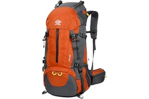 WoneNice 50L(45+5) Waterproof Hiking Backpack - Outdoor Sport Daypack with Rain Cover