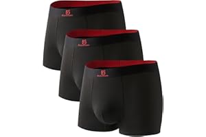 GLESTORE Mens Modal Underwear Trunks Underwear for Men Pack with Pouch Moisture Wicking