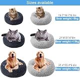 UUEMB Calming Donut Dog Cat Bed 50cm Small Pets Plush Cushion Washable view 4